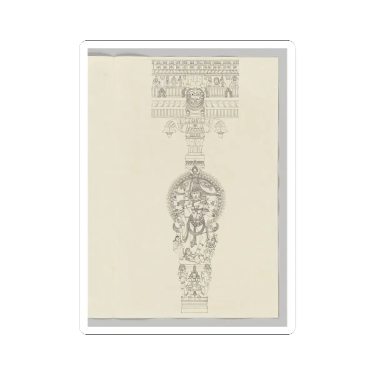 Unidentified - Shiva Urdhvatandava - ca. 1800 - STICKER Vinyl Kiss-Cut Decal
