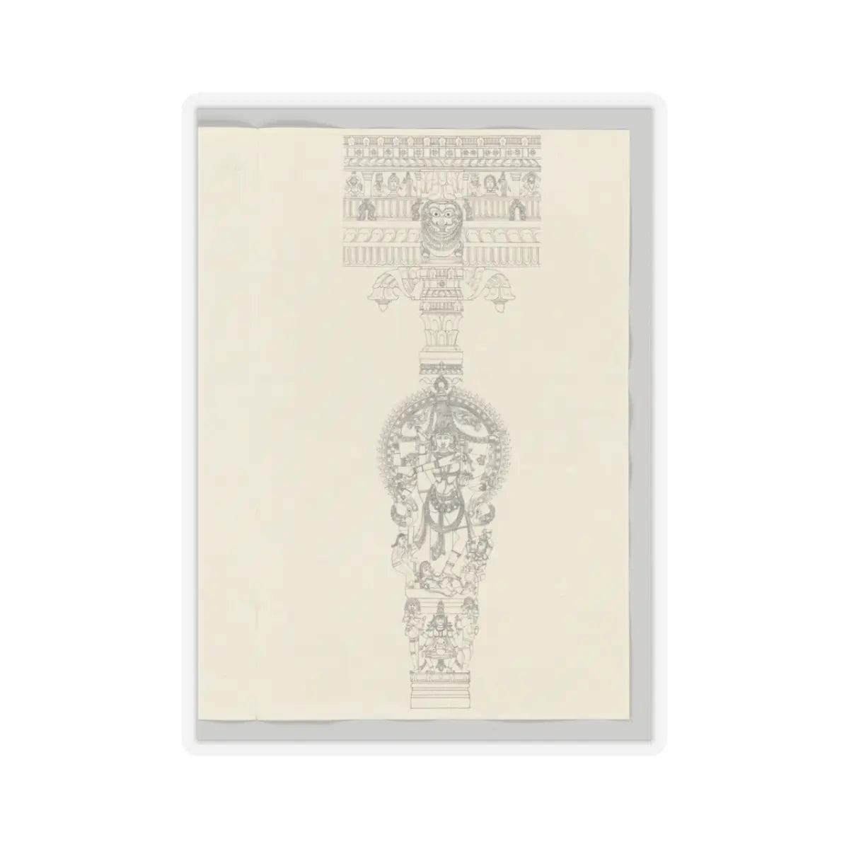 Unidentified - Shiva Urdhvatandava - ca. 1800 - STICKER Vinyl Kiss-Cut Decal