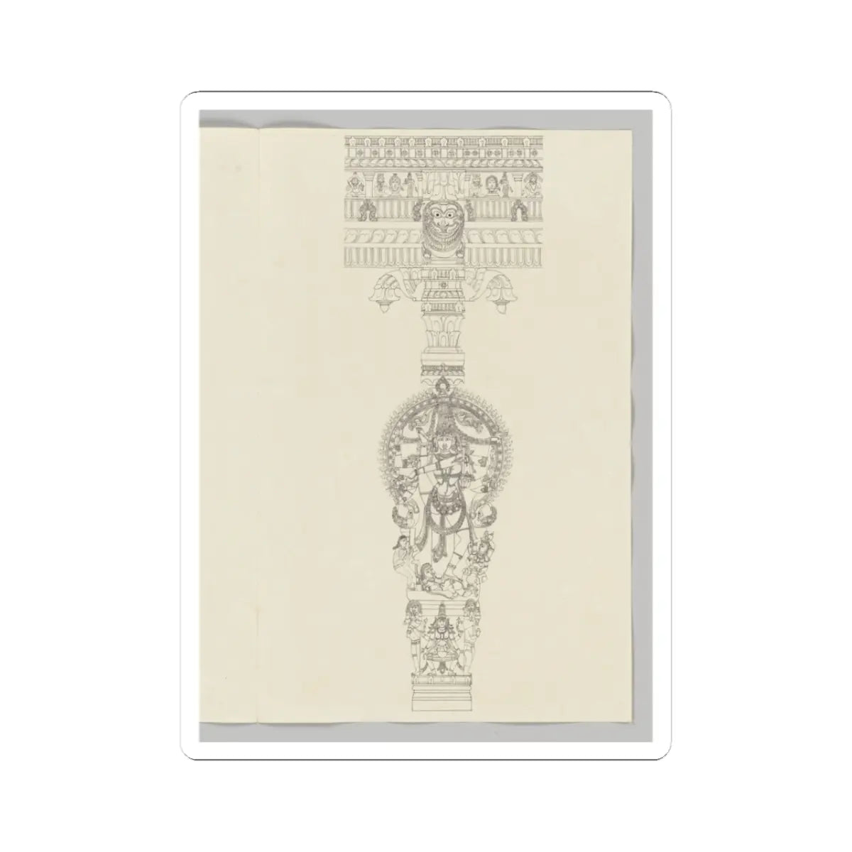 Unidentified - Shiva Urdhvatandava - ca. 1800 - STICKER Vinyl Kiss-Cut Decal