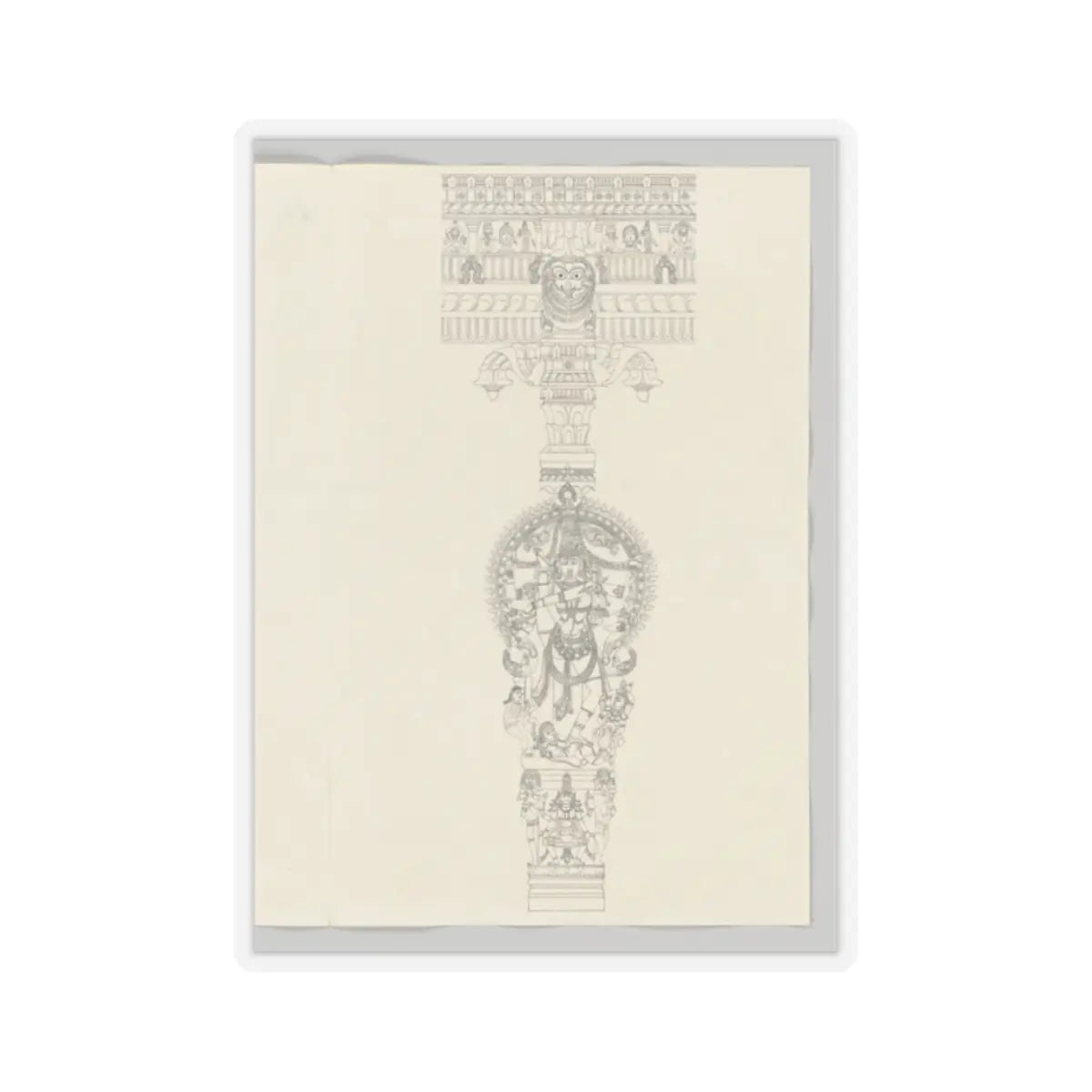 Unidentified - Shiva Urdhvatandava - ca. 1800 - STICKER Vinyl Kiss-Cut Decal