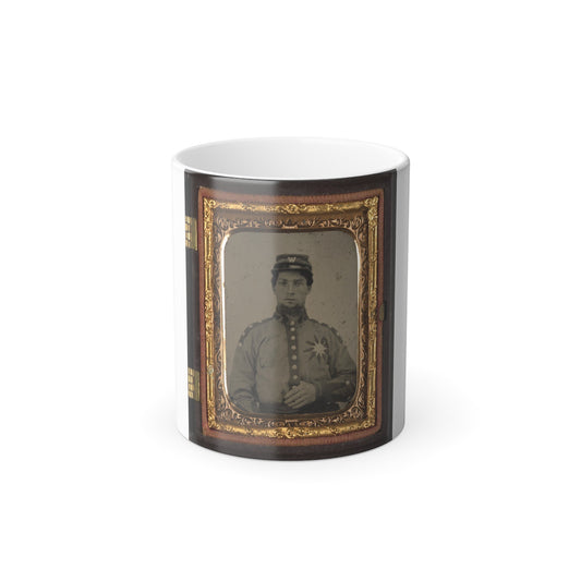 Unidentified Soldier From Co. B (Sunflower Dispersers), 3Rd Mississippi Infantry Regiment in Uniform and Kepi With Letter W (U.S. Civil War) Color Morphing Mug 11oz-11oz-The Sticker Space