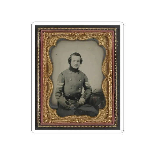 Unidentified Soldier From New York In Union Sergeant's Uniform (U.S. Civil War) STICKER Vinyl Die-Cut Decal White Die-Cut 2 Inch - The Sticker Space