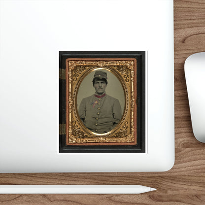 Unidentified Soldier In Confederate Artillery Jacket With Secession Badge And Artillery Forage Hat (U.S. Civil War) STICKER Vinyl Die-Cut Decal-The Sticker Space