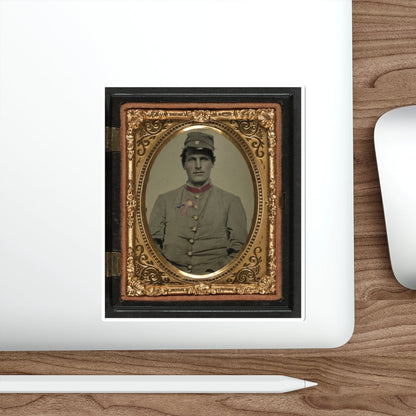 Unidentified Soldier In Confederate Artillery Jacket With Secession Badge And Artillery Forage Hat (U.S. Civil War) STICKER Vinyl Die-Cut Decal-The Sticker Space