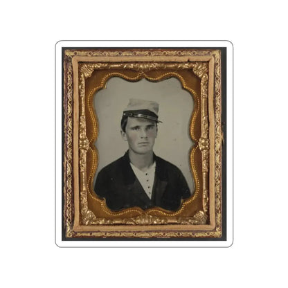 Unidentified Soldier In Confederate Artillery Uniform And Kepi (1) (U.S. Civil War) STICKER Vinyl Die-Cut Decal White Die-Cut 2 Inch - The Sticker Space
