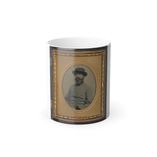 Unidentified Soldier in Confederate Captain's Uniform With Black Cuffs to Indicate That He Is a Surgeon (U.S. Civil War) Color Morphing Mug 11oz-11oz-The Sticker Space