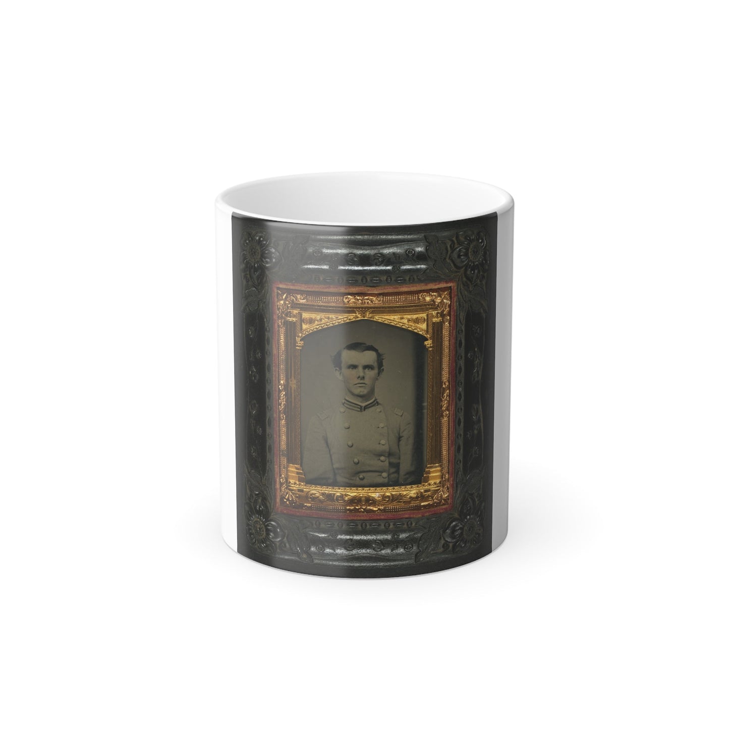 Unidentified Soldier in Confederate First Lieutentant Frock Coat (U.S. Civil War) Color Morphing Mug 11oz-11oz-The Sticker Space