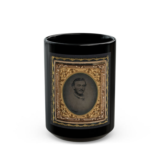 Unidentified Soldier In Confederate Jacket (U.S. Civil War) Black Coffee Mug-15oz-The Sticker Space