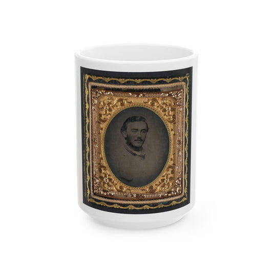 Unidentified Soldier In Confederate Jacket (U.S. Civil War) White Coffee Mug-15oz-The Sticker Space