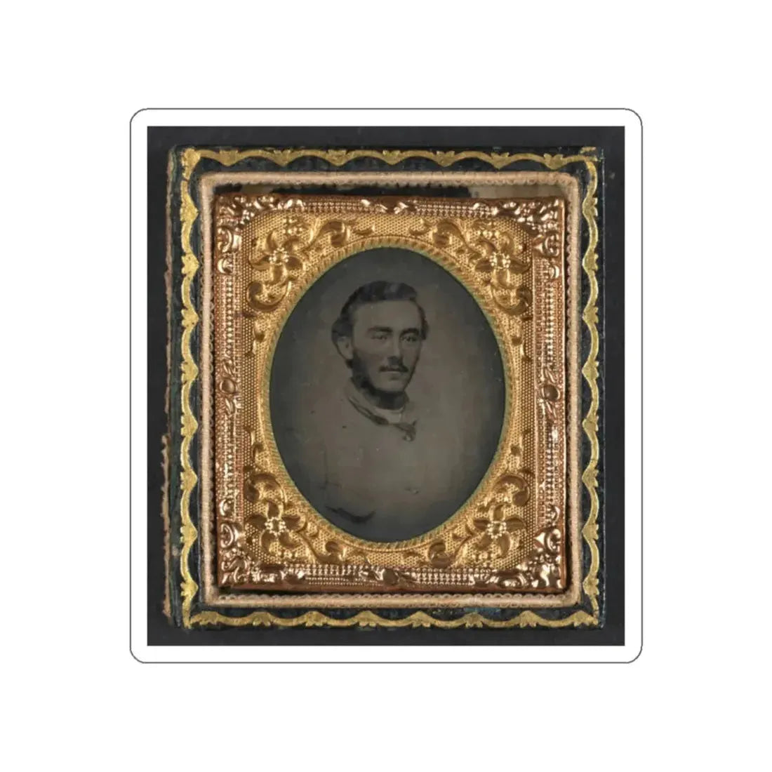 Unidentified Soldier In Confederate Jacket (U.S. Civil War) STICKER Vinyl Die-Cut Decal White Die-Cut 2 Inch - The Sticker Space