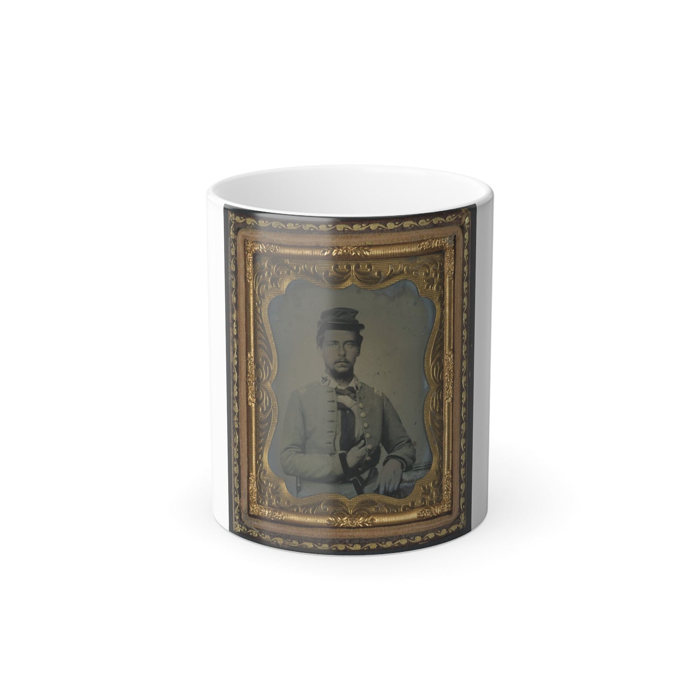 Unidentified Soldier in Confederate Major's Uniform (U.S. Civil War) Color Morphing Mug 11oz-11oz-The Sticker Space