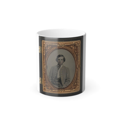 Unidentified Soldier in Confederate Nine-Button Frock Coat(2) (U.S. Civil War) Color Morphing Mug 11oz-11oz-The Sticker Space