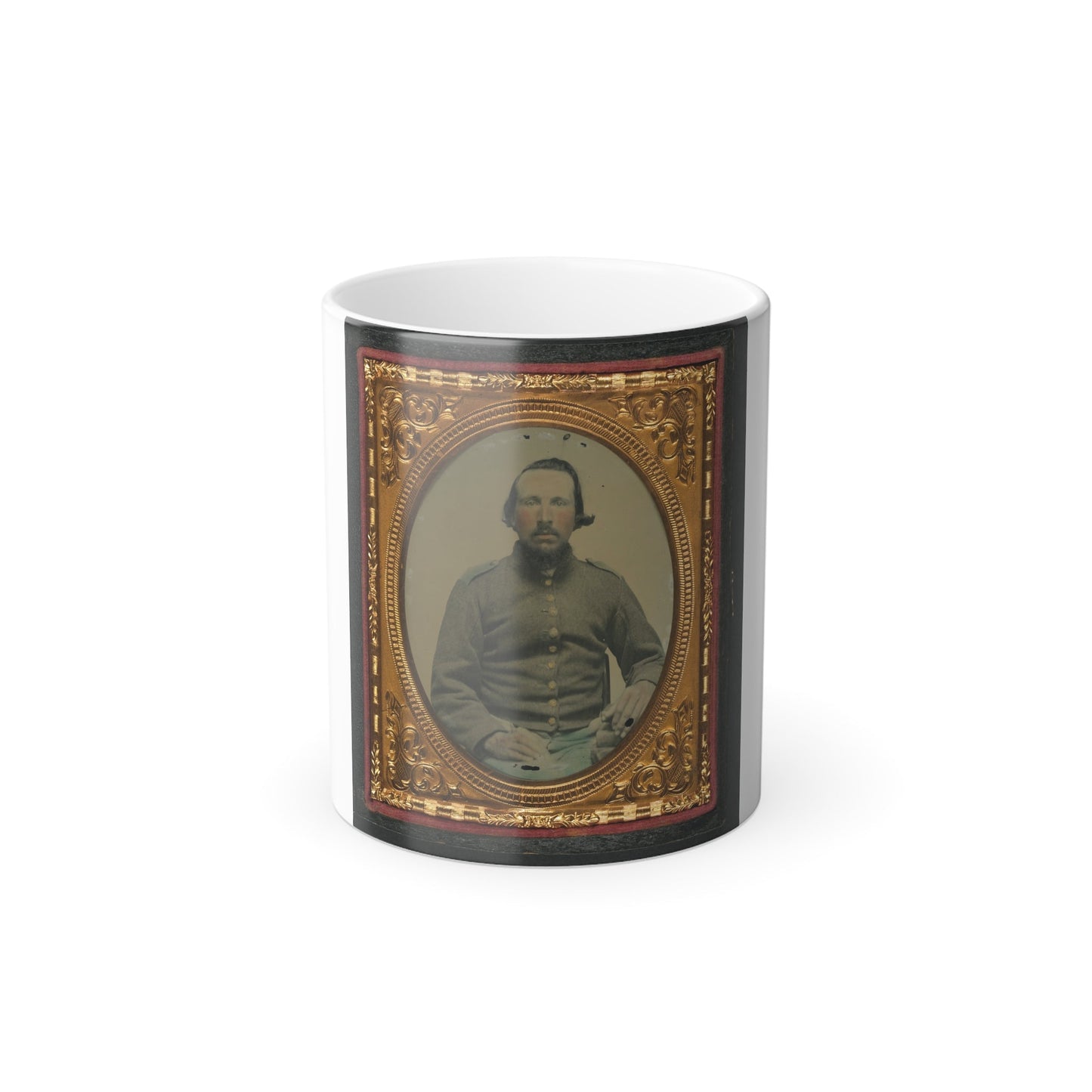 Unidentified Soldier in Confederate Shell Jacket 001 (U.S. Civil War) Color Morphing Mug 11oz-11oz-The Sticker Space