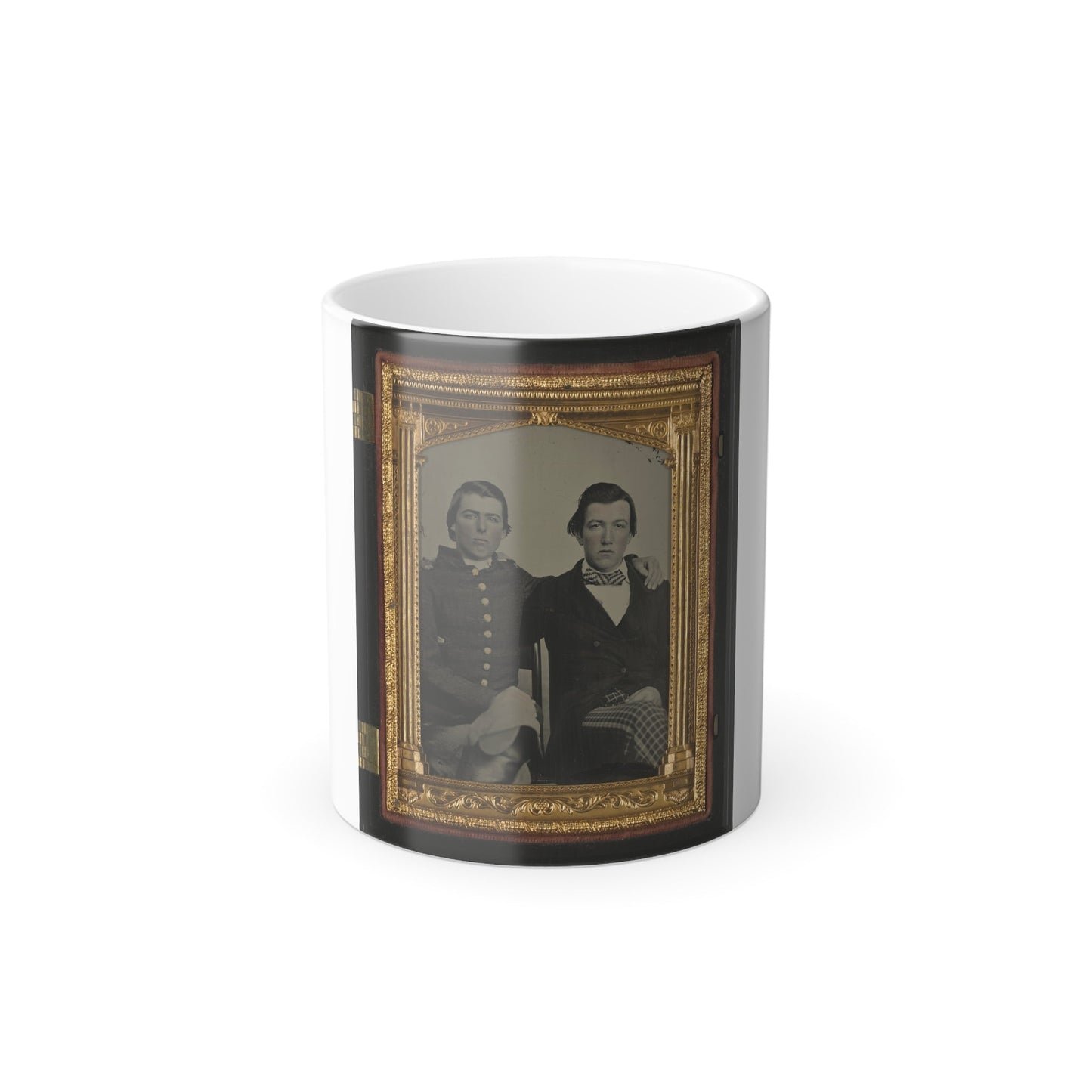 Unidentified Soldier in Confederate Uniform and Unidentified Man, Possibly Brothers (U.S. Civil War) Color Morphing Mug 11oz-11oz-The Sticker Space