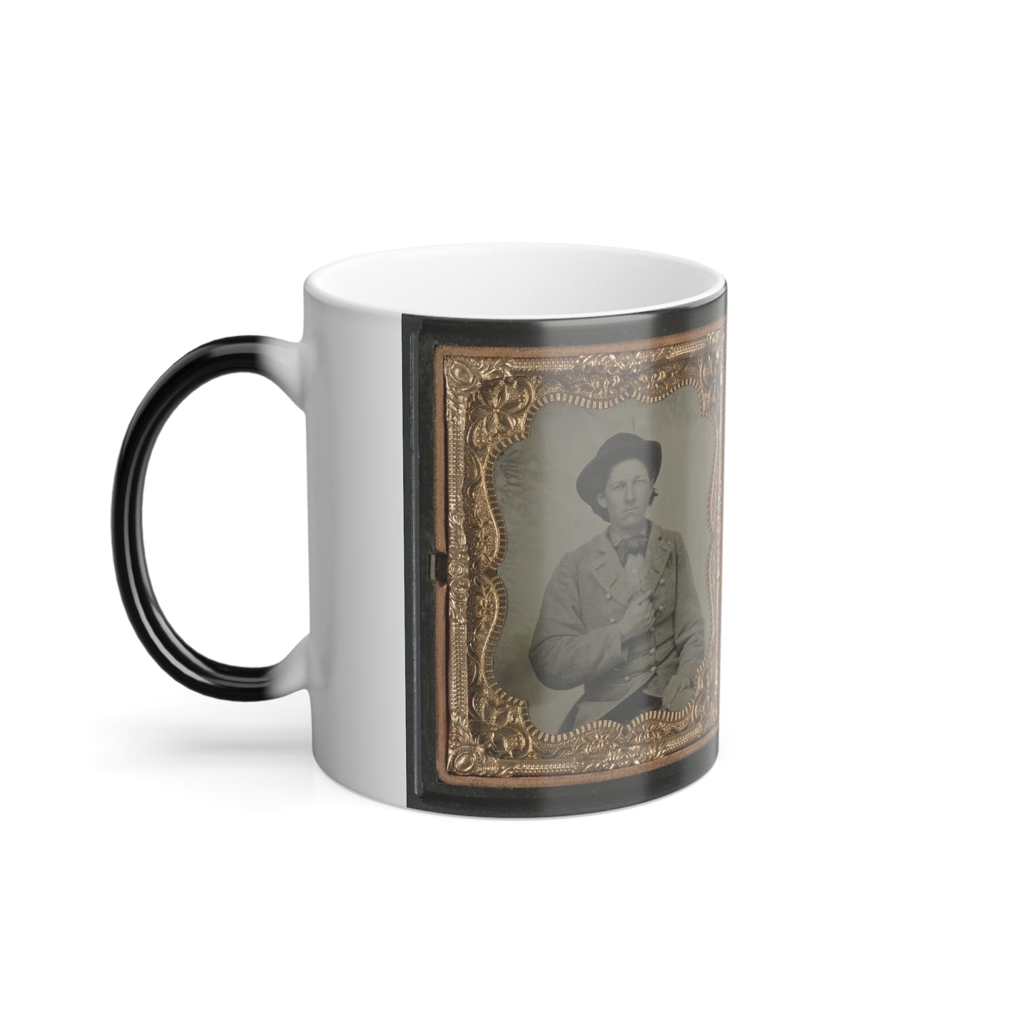 Unidentified Soldier in Confederate Uniform and Unidentified Woman (U.S. Civil War) Color Morphing Mug 11oz-11oz-The Sticker Space