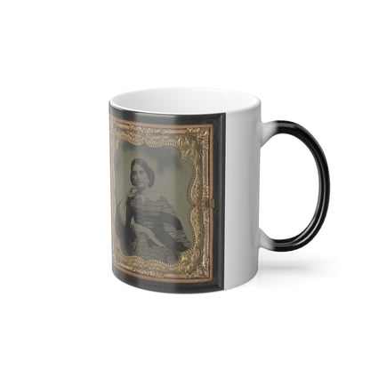 Unidentified Soldier in Confederate Uniform and Unidentified Woman (U.S. Civil War) Color Morphing Mug 11oz-11oz-The Sticker Space