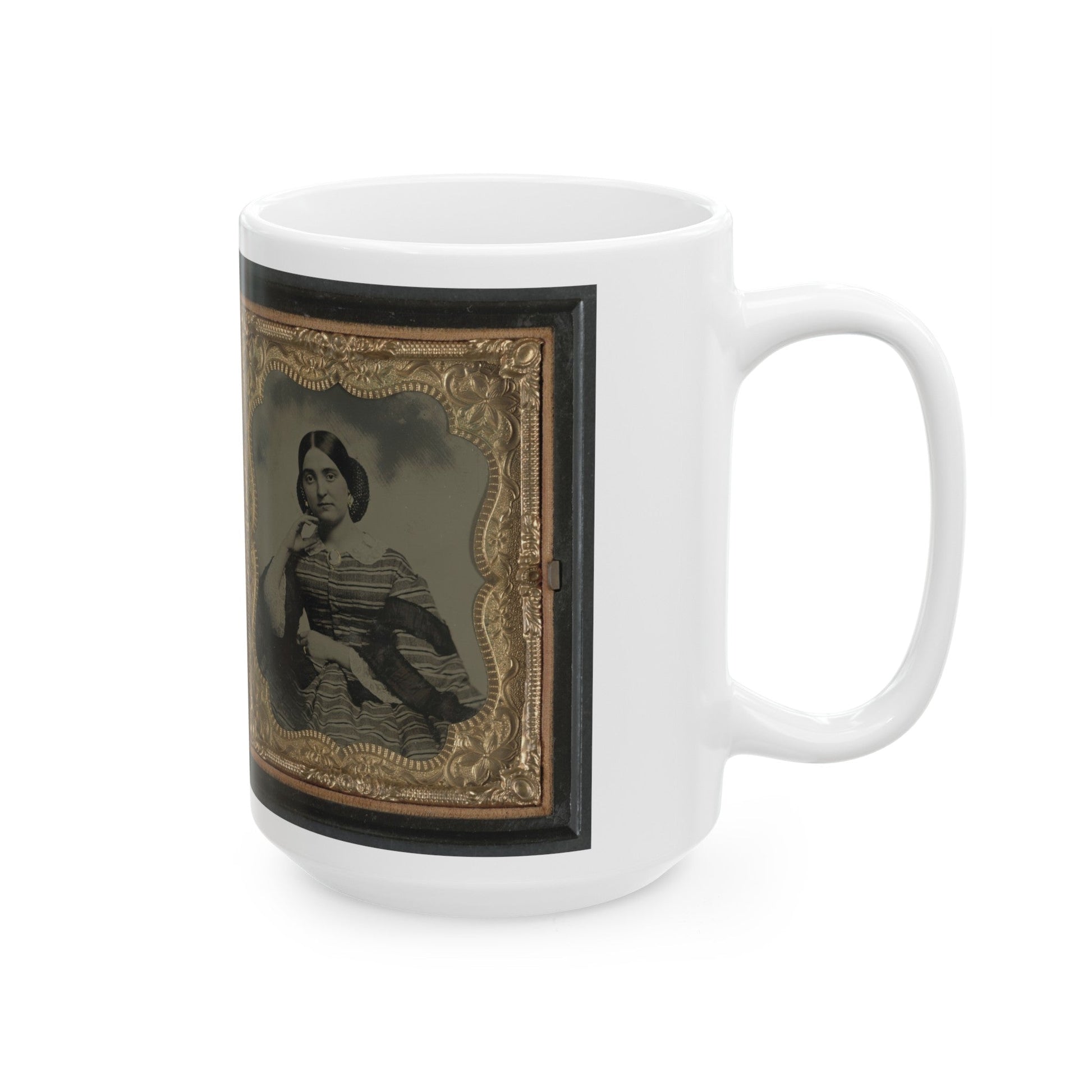 Unidentified Soldier In Confederate Uniform And Unidentified Woman (U.S. Civil War) White Coffee Mug-The Sticker Space