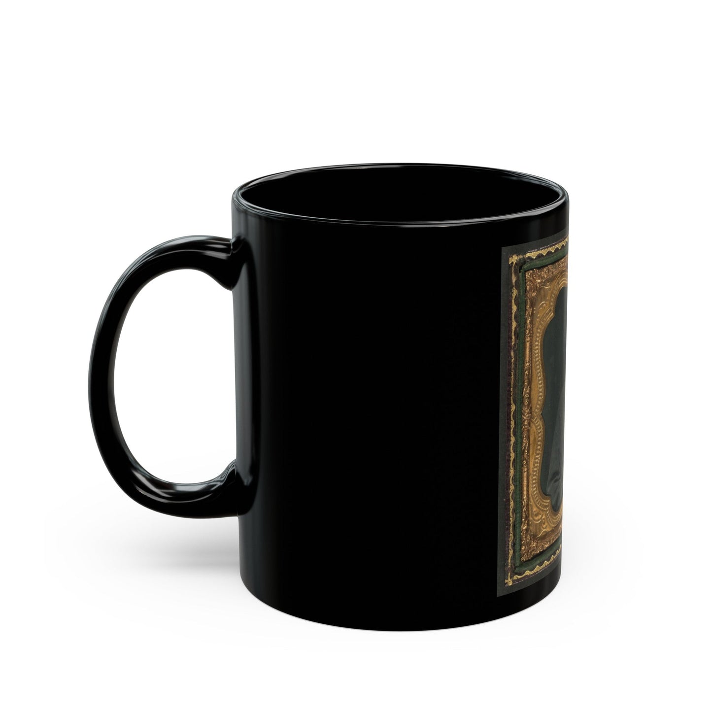 Unidentified Soldier In Confederate Uniform (U.S. Civil War) Black Coffee Mug-The Sticker Space