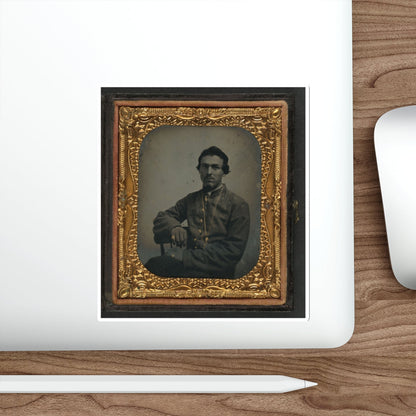 Unidentified Soldier In Confederate Uniform Wearing Chain (U.S. Civil War) STICKER Vinyl Die-Cut Decal-The Sticker Space