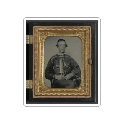Unidentified Soldier In Confederate Uniform With Bowie Knife(2) (U.S. Civil War) STICKER Vinyl Die-Cut Decal - The Sticker Space