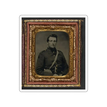 Unidentified Soldier In Confederate Uniform With Canteen And Knife (U.S. Civil War) STICKER Vinyl Die-Cut Decal - The Sticker Space