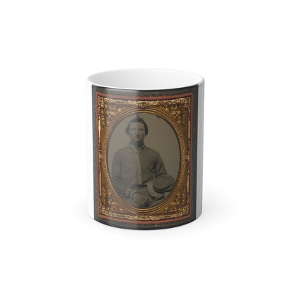 Unidentified Soldier in Confederate Uniform With Kepi (U.S. Civil War) Color Morphing Mug 11oz-11oz-The Sticker Space