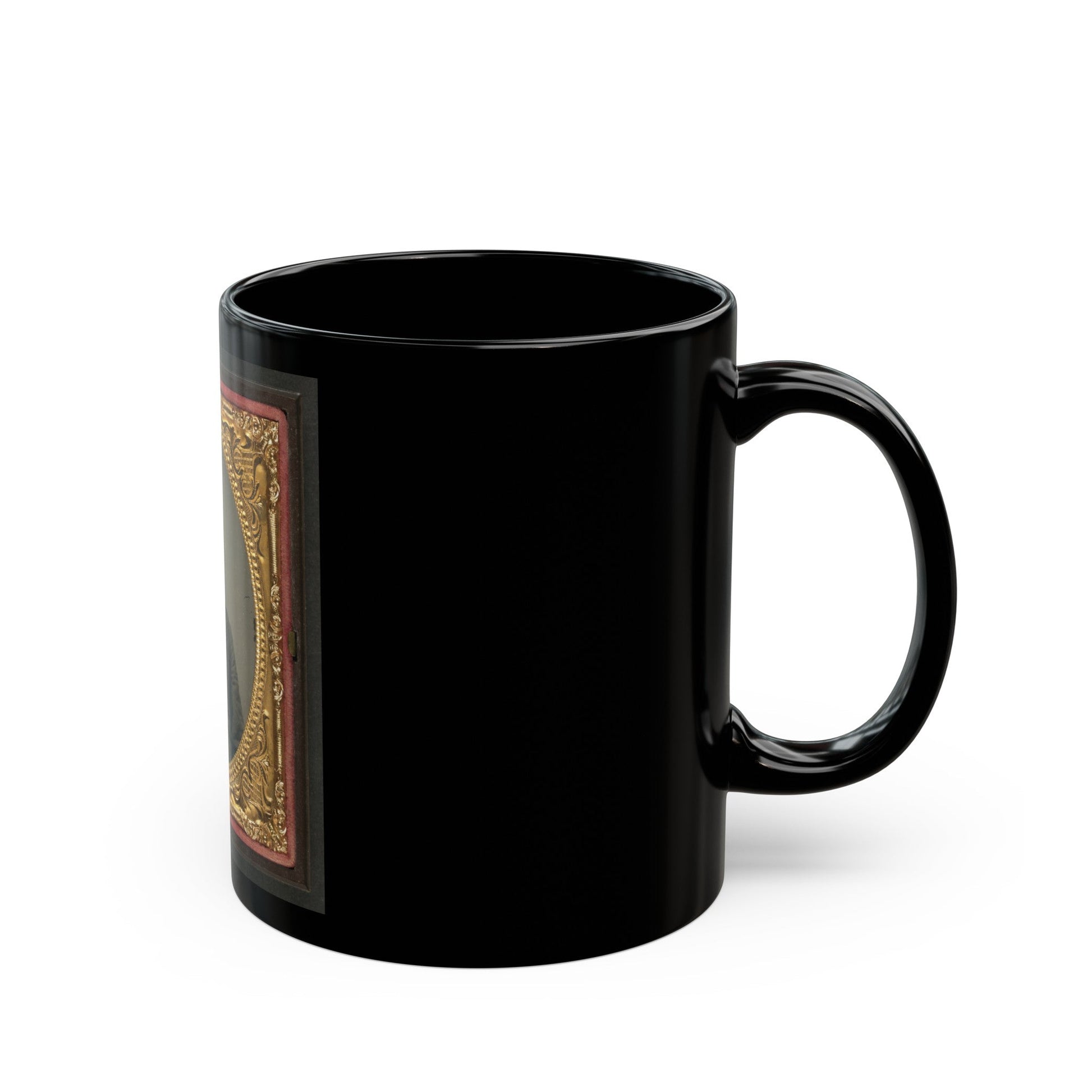 Unidentified Soldier In Confederate Uniform(2) (U.S. Civil War) Black Coffee Mug-The Sticker Space