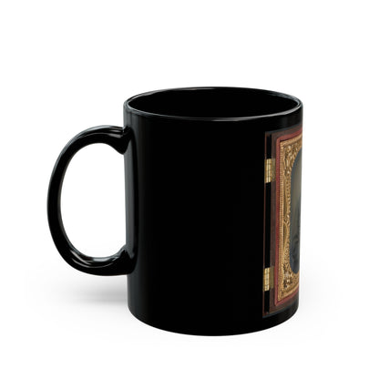 Unidentified Soldier In Confederate Uniform(4) (U.S. Civil War) Black Coffee Mug-The Sticker Space