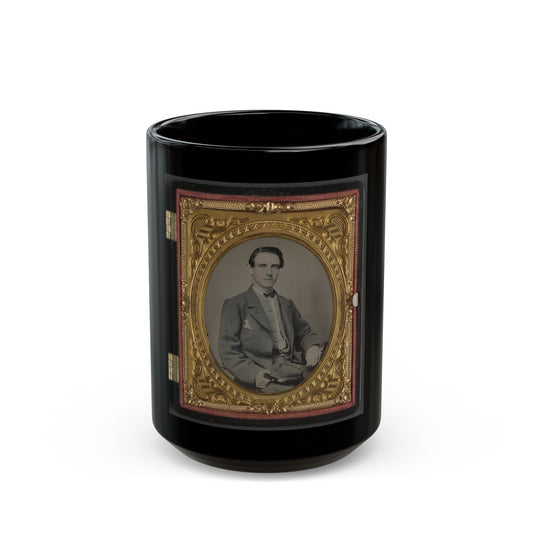 Unidentified Soldier In Confederate Uniform(5) (U.S. Civil War) Black Coffee Mug-15oz-The Sticker Space