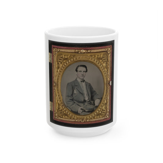 Unidentified Soldier In Confederate Uniform(5) (U.S. Civil War) White Coffee Mug-15oz-The Sticker Space