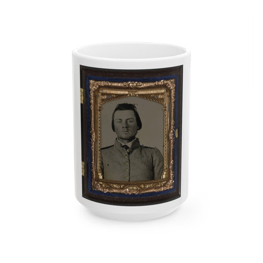 Unidentified Soldier In Confederate Uniform(7) (U.S. Civil War) White Coffee Mug-15oz-The Sticker Space