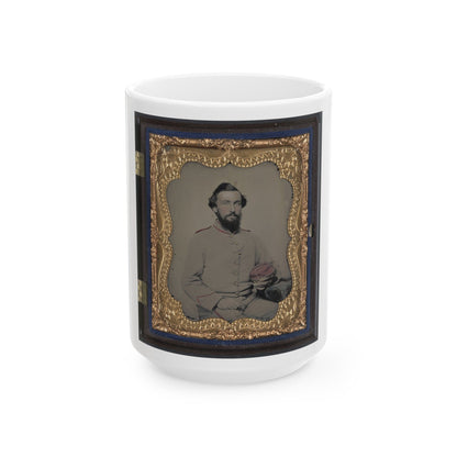 Unidentified Soldier In Norfolk Light Blues Virginia Light Artillery Battery Uniform (U.S. Civil War) White Coffee Mug-15oz-The Sticker Space