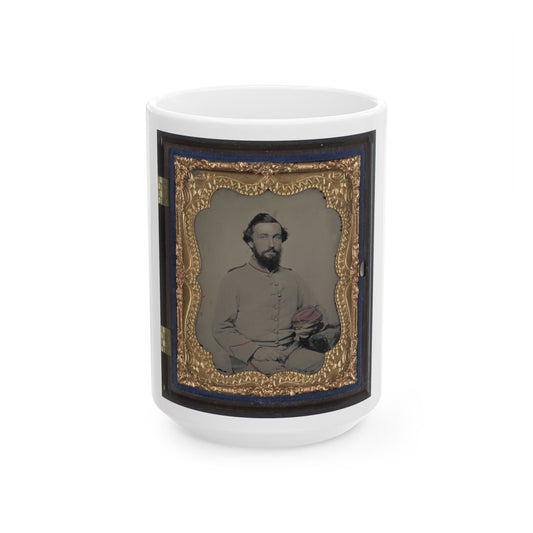 Unidentified Soldier In Norfolk Light Blues Virginia Light Artillery Battery Uniform (U.S. Civil War) White Coffee Mug-15oz-The Sticker Space