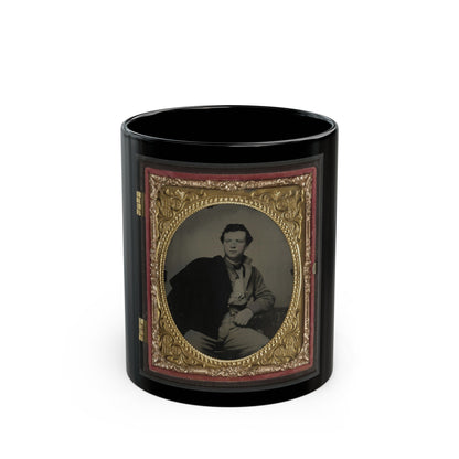 Unidentified Soldier In Richmond Howitzers Uniform (U.S. Civil War) Black Coffee Mug-11oz-The Sticker Space