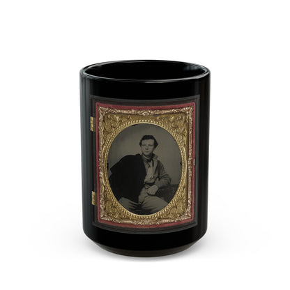 Unidentified Soldier In Richmond Howitzers Uniform (U.S. Civil War) Black Coffee Mug-15oz-The Sticker Space