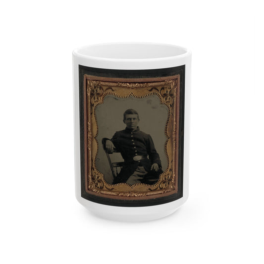 Unidentified Soldier In Uniform 001 (U.S. Civil War) White Coffee Mug-15oz-The Sticker Space