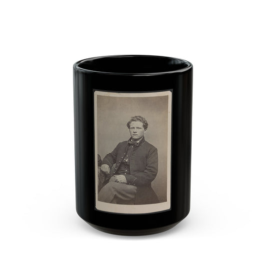 Unidentified Soldier In Uniform 002 (U.S. Civil War) Black Coffee Mug-15oz-The Sticker Space