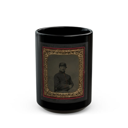 Unidentified Soldier In Union Artillery Uniform (U.S. Civil War) Black Coffee Mug-15oz-The Sticker Space