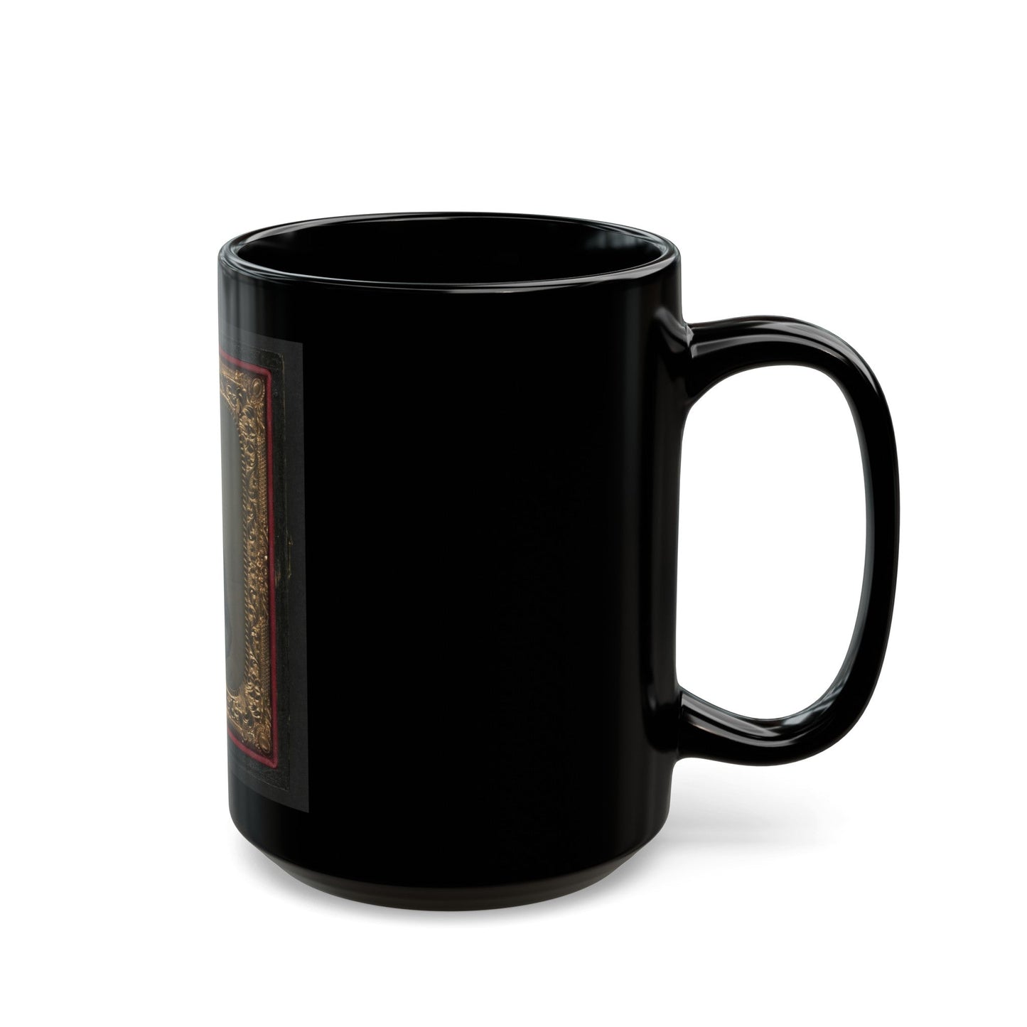 Unidentified Soldier In Union Artillery Uniform (U.S. Civil War) Black Coffee Mug-The Sticker Space