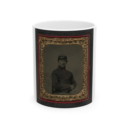 Unidentified Soldier In Union Artillery Uniform (U.S. Civil War) White Coffee Mug-11oz-The Sticker Space