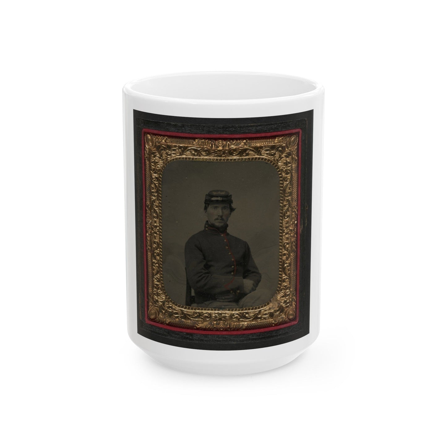 Unidentified Soldier In Union Artillery Uniform (U.S. Civil War) White Coffee Mug-15oz-The Sticker Space