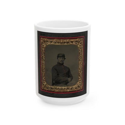 Unidentified Soldier In Union Artillery Uniform (U.S. Civil War) White Coffee Mug-15oz-The Sticker Space