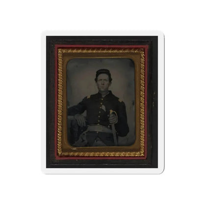 Unidentified Soldier In Union Captain's Uniform With Artillery Saber (U.S. Civil War) Refrigerator Magnet 5 Inch Die-Cut - The Sticker Space
