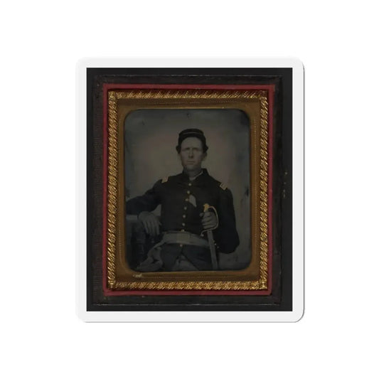 Unidentified Soldier In Union Captain's Uniform With Artillery Saber (U.S. Civil War) Refrigerator Magnet 6 Inch Die-Cut - The Sticker Space