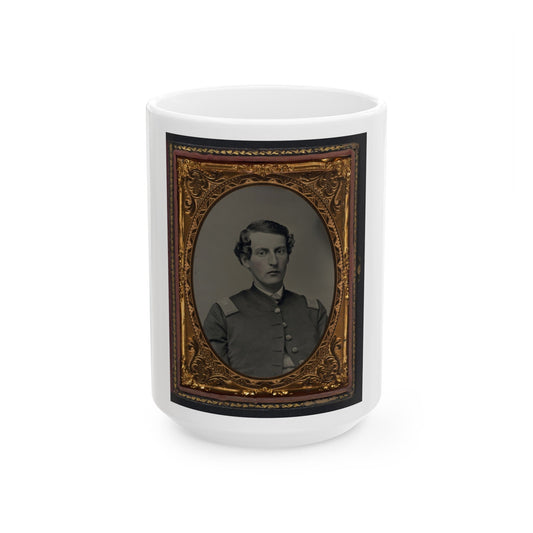 Unidentified Soldier In Union Captain's Shell Jacket (U.S. Civil War) White Coffee Mug-15oz-The Sticker Space