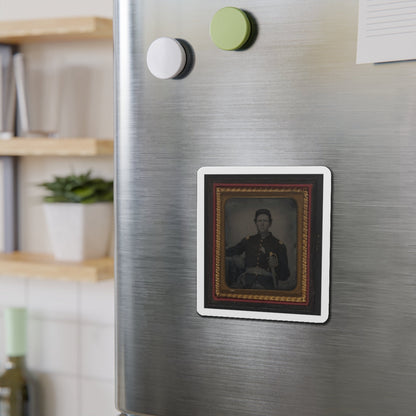 Unidentified Soldier In Union Captain's Uniform With Artillery Saber (U.S. Civil War) Refrigerator Magnet-The Sticker Space