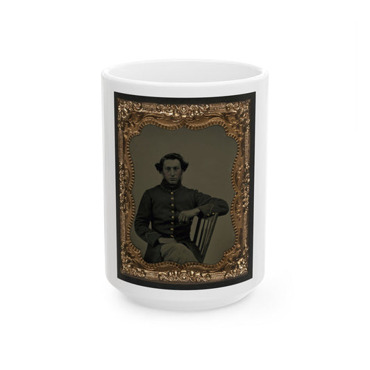 Unidentified Soldier In Union Frock Coat (U.S. Civil War) White Coffee Mug-15oz-The Sticker Space