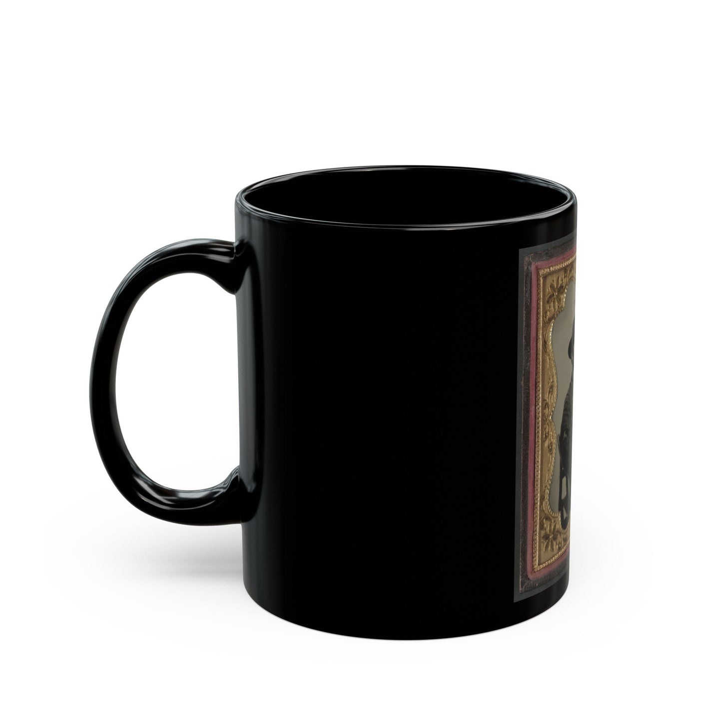 Unidentified Soldier In Union Hospital Steward Uniform (U.S. Civil War) Black Coffee Mug-The Sticker Space