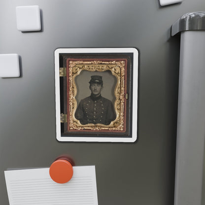 Unidentified Soldier In Union Jacket With Massachusetts State Seal Buttons (U.S. Civil War) Refrigerator Magnet-The Sticker Space