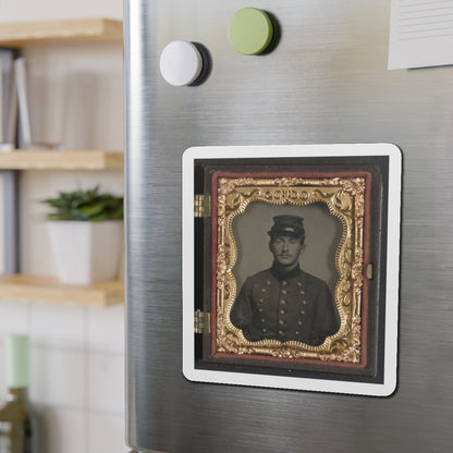 Unidentified Soldier In Union Jacket With Massachusetts State Seal Buttons (U.S. Civil War) Refrigerator Magnet-The Sticker Space